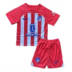 Atletico Madrid Replika Babytøj Hjemmebanesæt Børn 2023-24 Kortærmet (+ Korte bukser)